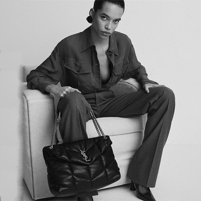 9a+ysl saint laurent loulou puffer large bag
